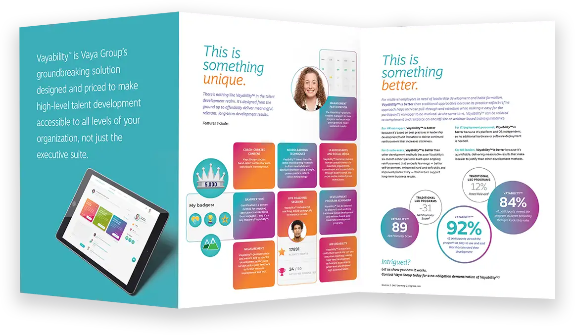 Vayability brochure spread